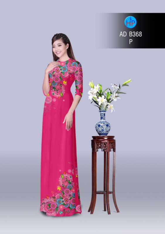 Vải áo dài hoa văn trên dưới