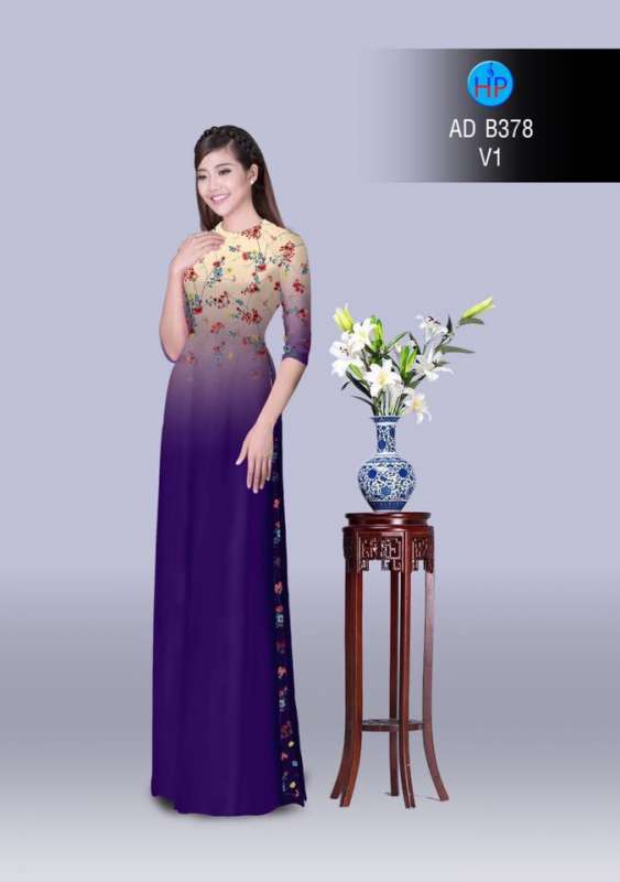 Vải áo dài hoa nhí Vải áo dài hoa nhí