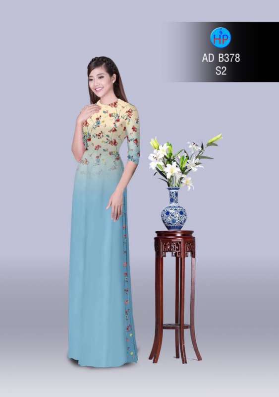 Vải áo dài hoa nhí Vải áo dài hoa nhí