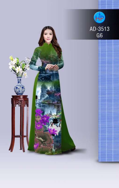 Vải áo dài hoa Sen