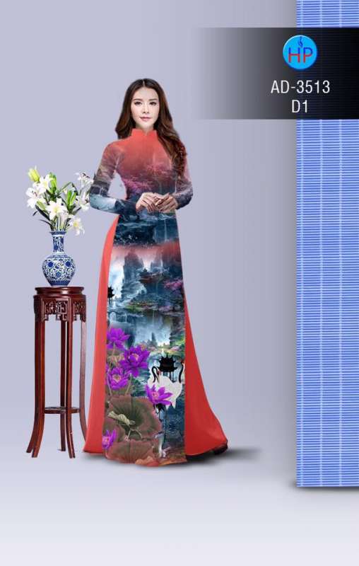 Vải áo dài hoa Sen