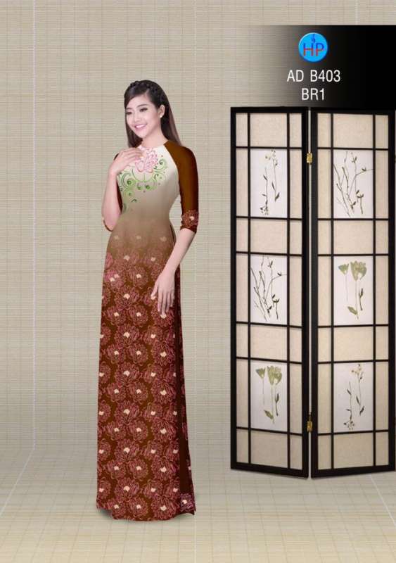 Vải áo dài hoa nhỏ
