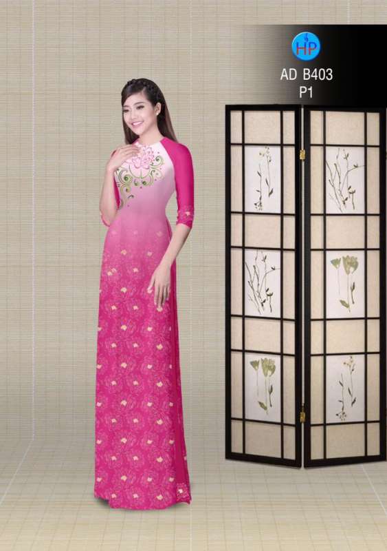 Vải áo dài hoa nhỏ