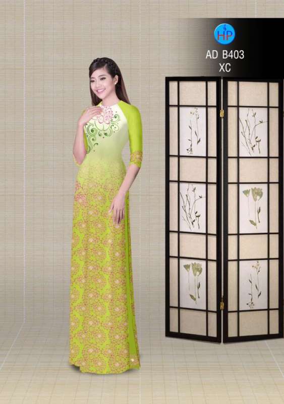 Vải áo dài hoa nhỏ