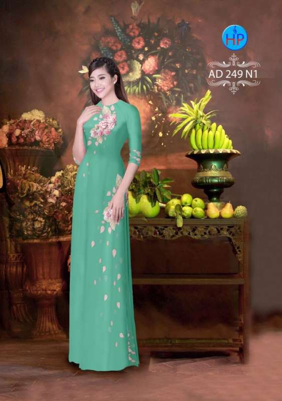 Vải áo dài hoa rơi Vải áo dài hoa rơi