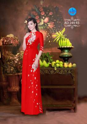 Vải áo dài hoa rơi-DT 2891