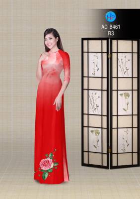 Vải áo dài hoa Hồng-DT 2905
