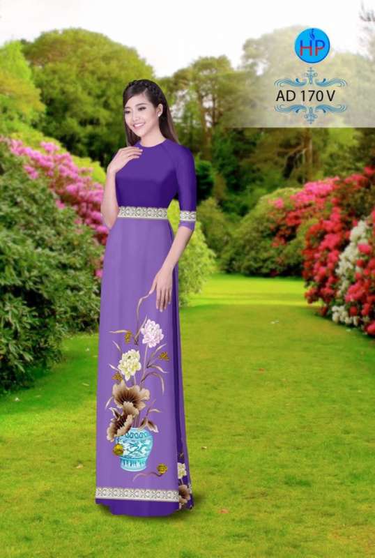 Vải áo dài hoa Sen