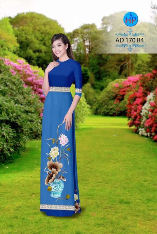Vải áo dài hoa Sen
