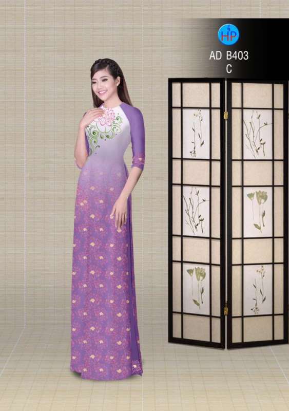 Vải áo dài bộ hoa dây