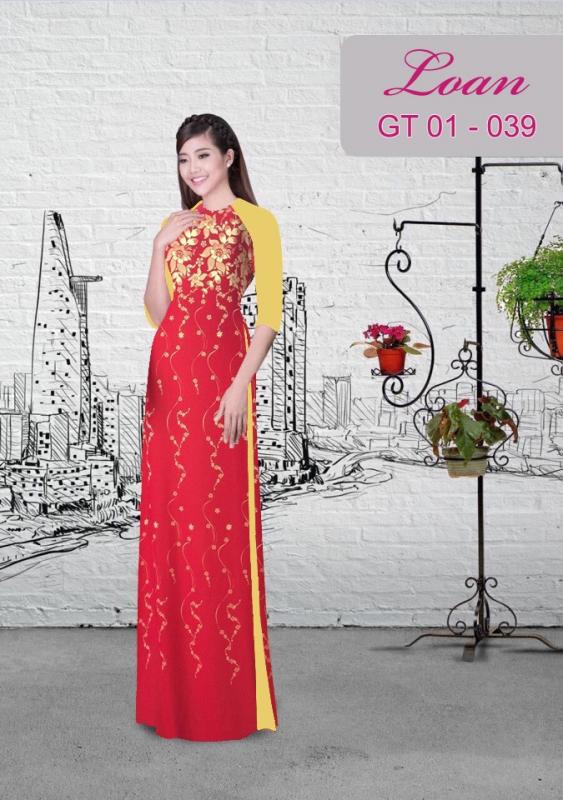 Gấm thêu Thái Tuấn hoa rơi