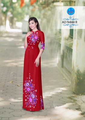 Vải áo dài hoa trên dưới-DT 2963