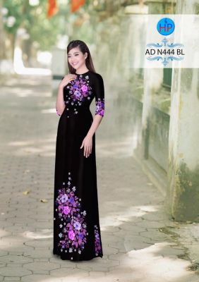 Vải áo dài hoa trên dưới-DT 2963
