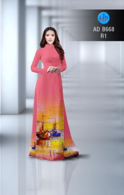 Vải áo dài phong cảnh-DT 2964