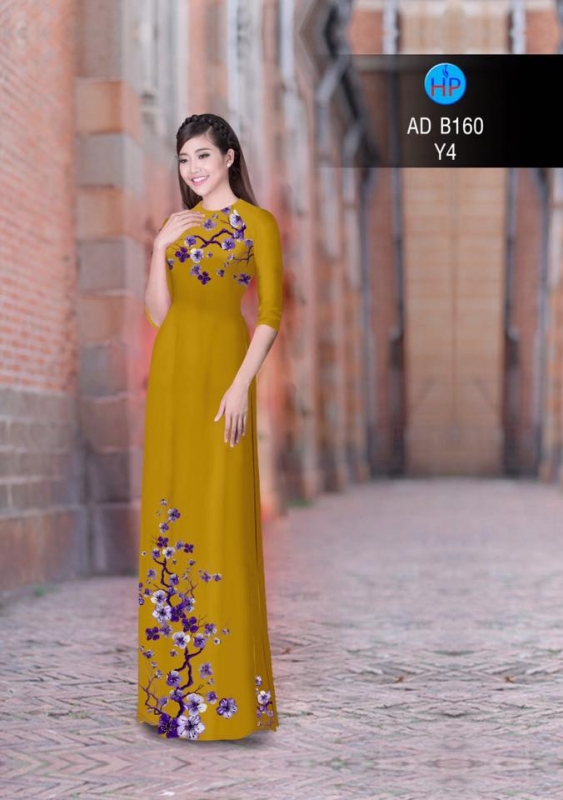 Vải áo dài cành Đào Vải áo dài cành Đào