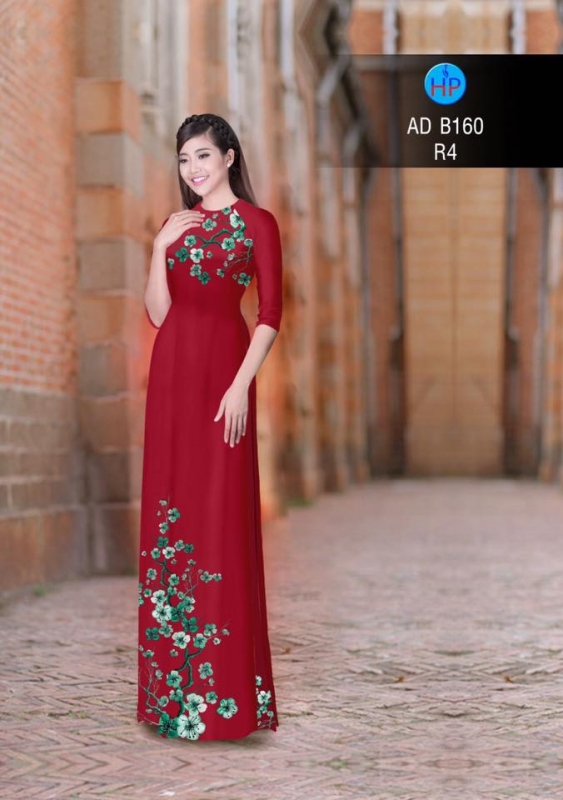 Vải áo dài cành Đào Vải áo dài cành Đào