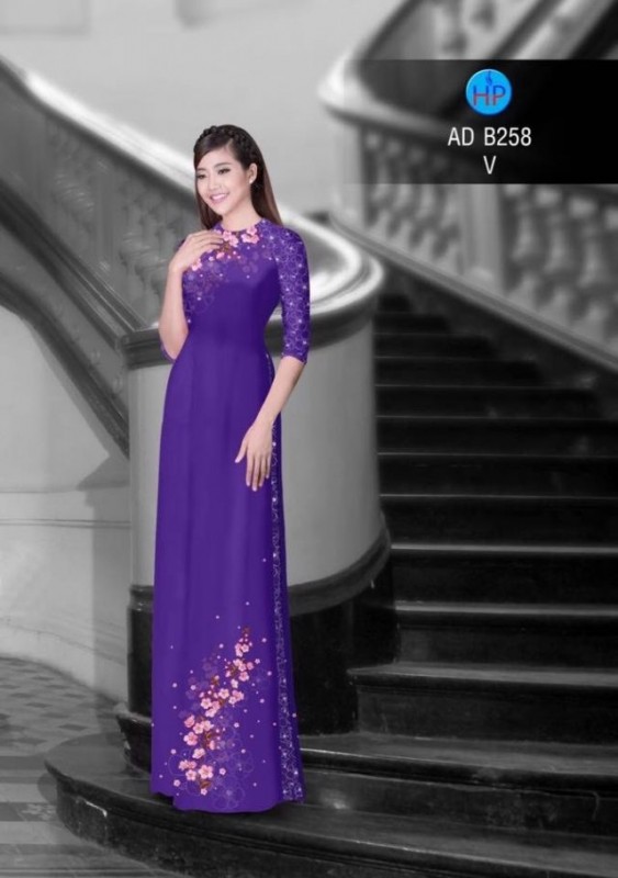 Vải áo dài hoa nhí dây