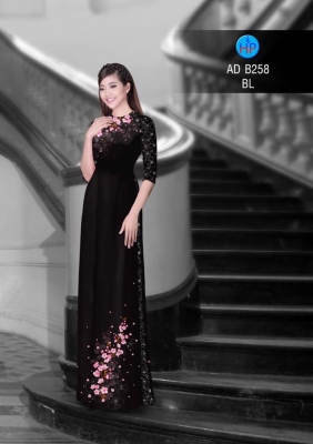Vải áo dài hoa nhí dây-DT 2972