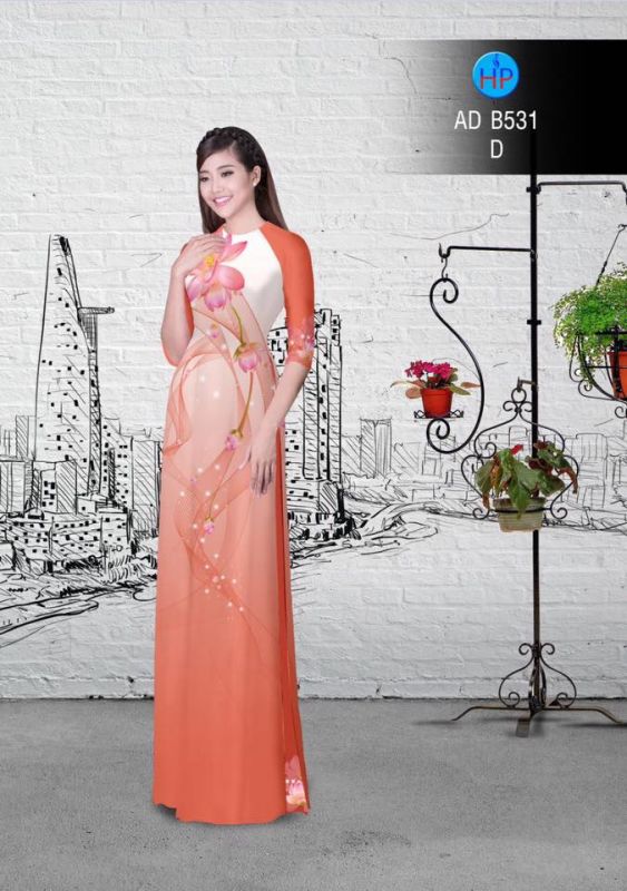 Vải áo dài hoa Sen