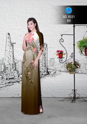 Vải áo dài hoa Sen-DT 2973