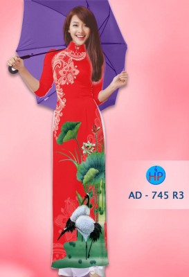 Vải áo dài hoa Sen-DT 2974