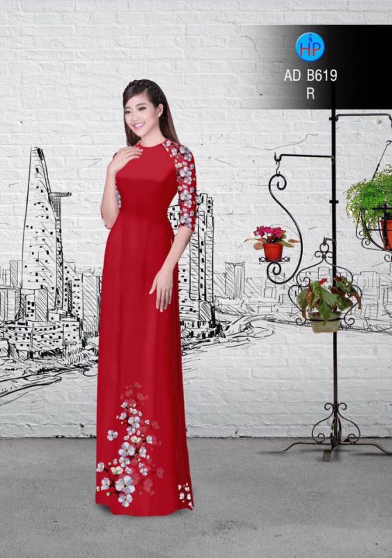 Vải áo dài hoa dây Vải áo dài hoa dây