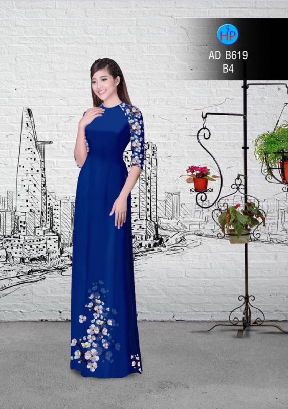 Vải áo dài hoa dây Vải áo dài hoa dây