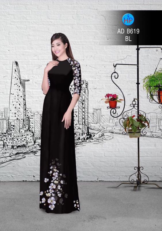 Vải áo dài hoa dây