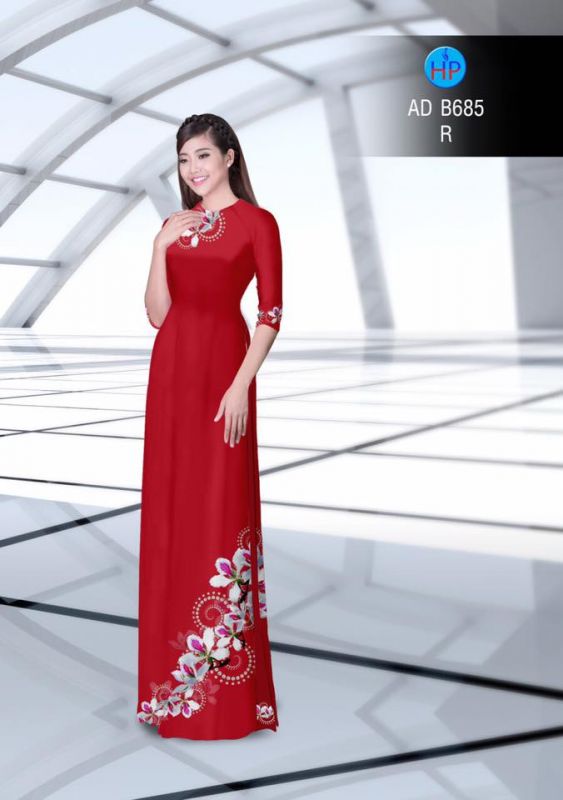 Vải áo dài hoa trên dưới Vải áo dài hoa trên dưới