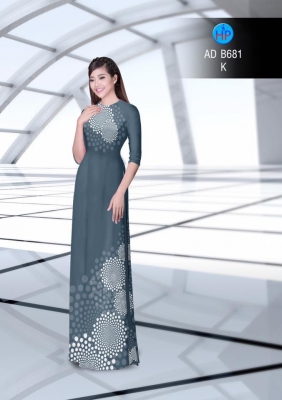 Vải áo dài hoa văn tròn-DT 2997