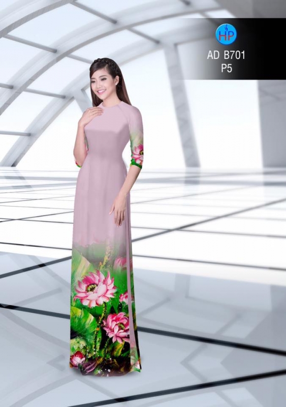 Vải áo dài hoa Sen