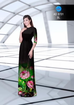 Vải áo dài hoa Sen-DT 2999