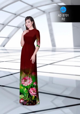 Vải áo dài hoa Sen-DT 2999