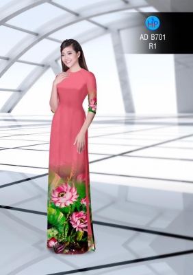 Vải áo dài hoa Sen-DT 2999