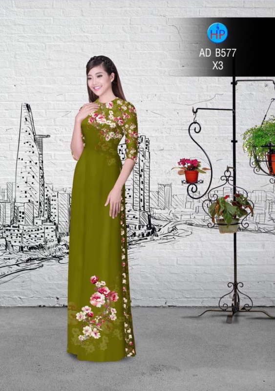 Vải áo dài hoa nhỏ trên dưới Vải áo dài hoa nhỏ trên dưới