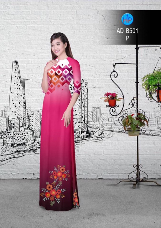 Vải áo dài hoa văn và hoa Vải áo dài hoa văn và hoa