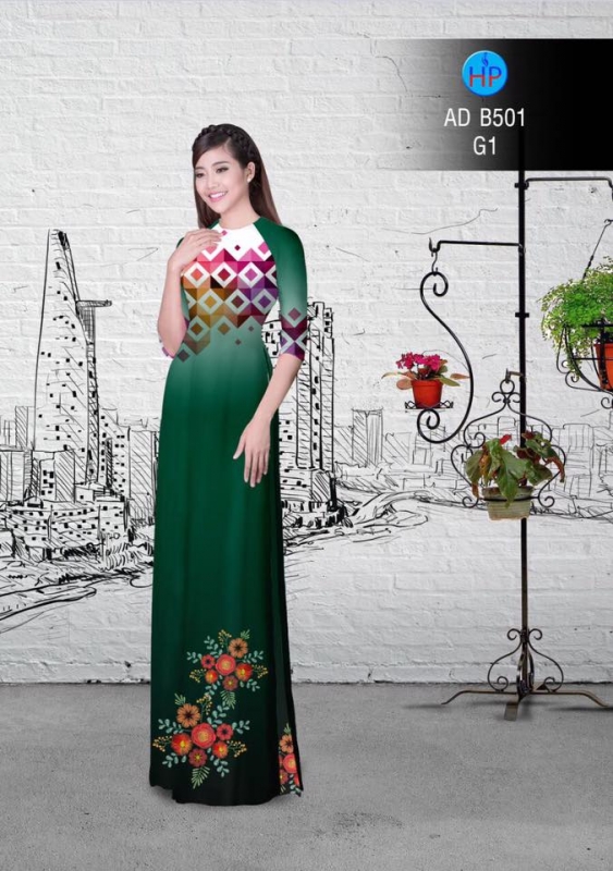 Vải áo dài hoa văn và hoa Vải áo dài hoa văn và hoa