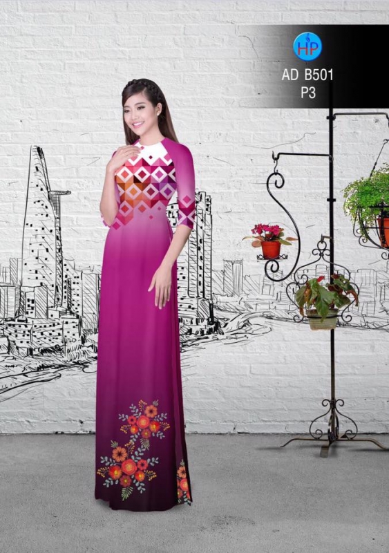 Vải áo dài hoa văn và hoa Vải áo dài hoa văn và hoa