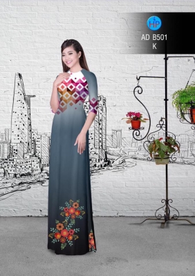 Vải áo dài hoa văn và hoa-DT 3029