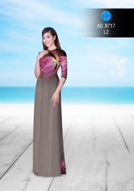 Vải áo dài họa tiết 3D