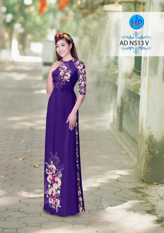 Vải áo dài hoa Hồng Vải áo dài hoa Hồng