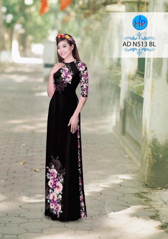 Vải áo dài hoa Hồng Vải áo dài hoa Hồng