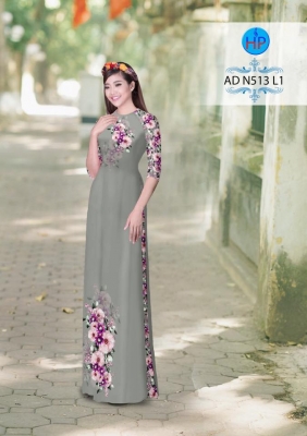 Vải áo dài hoa Hồng-DT 3035