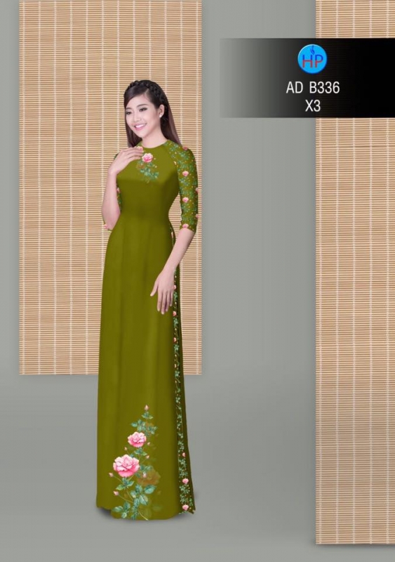 Vải áo dài hoa Hồng