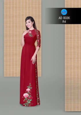 Vải áo dài hoa Hồng-DT 3043