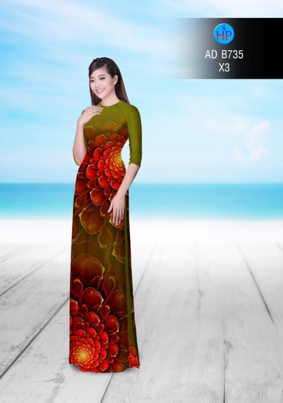 Vải áo dài lập thể 3D