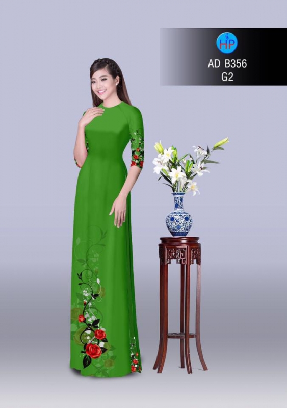 Vải áo dài hoa dây tà dưới Vải áo dài hoa dây tà dưới