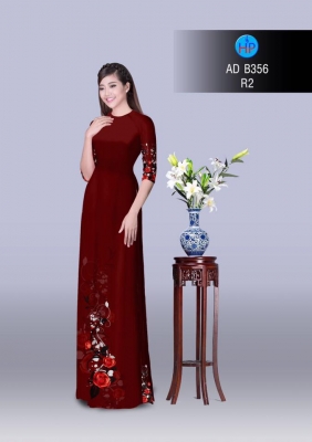 Vải áo dài hoa dây tà dưới-DT 3047