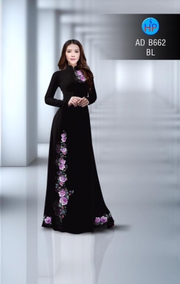 Vải áo dài hoa dây một bên-DT 3049