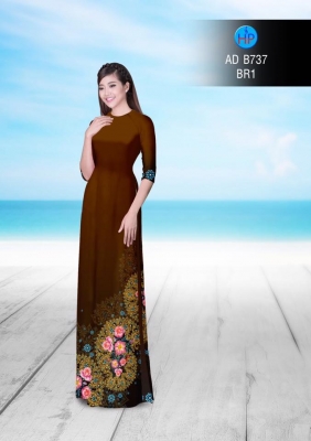 Vải áo dài hoa văn tròn-DT 3056